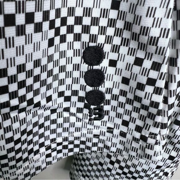 Bench Black & White Checkered Zip Up Sweater Size M - Picture 9 of 10
